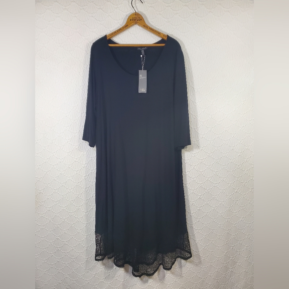Eileen Fisher Scoop Neck C/L Dress